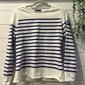 Saint james  shirt striped blue and white